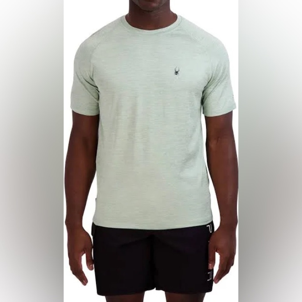 NWT Spyder Men's  Rashguard Hybrid Swim Shirt